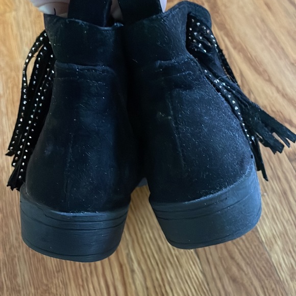 Steve Madden black sparkle fringe bootie - Picture 5 of 8